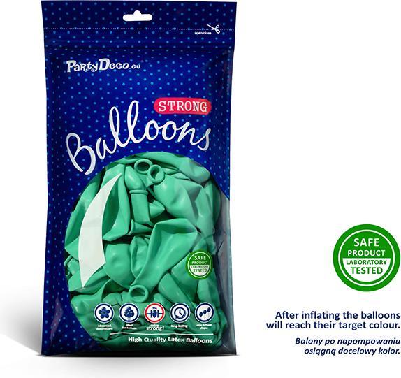 Actual product image Partydeco Strong Balloons 27cm, Pastel Mint Green (1 pkt / 50 pc.) (50x)