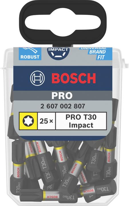 Actual product image Bosch Zubehör Impact T30 25 mm 25 pcs. For screwdrivers
