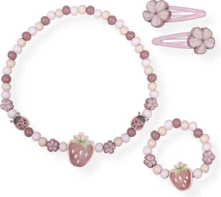 Little Dutch Schmuckset aus Holz Erdbeer (Holz)