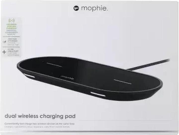Productafbeelding mophie Dock station Wireless charger 2x10W Universal Wireless Dual black (10 W)