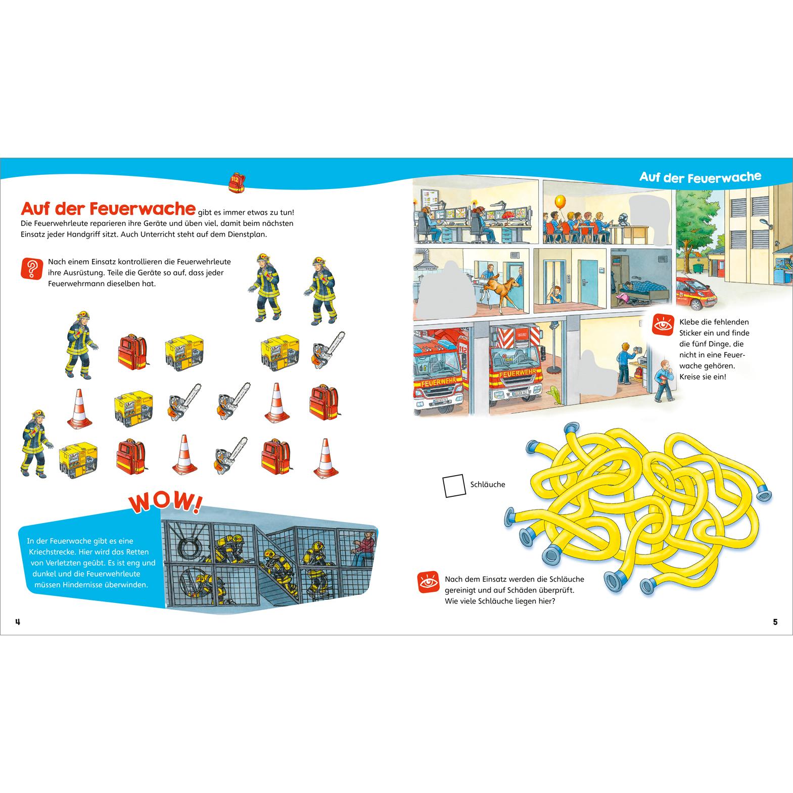 Thumbnail - WAS IST WAS Junior Mitmach-Heft Feuerwehr, Kinderbücher von Achim Schuhmann, Sabine Schuck, Markus Humbach