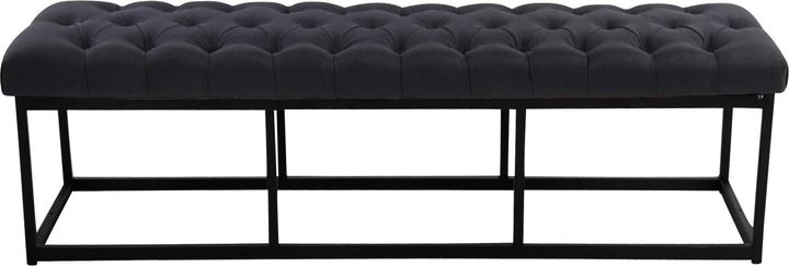 Actual product image Swisshandel24 Bench Amun Fabric Black 150 cm, black (150 cm)