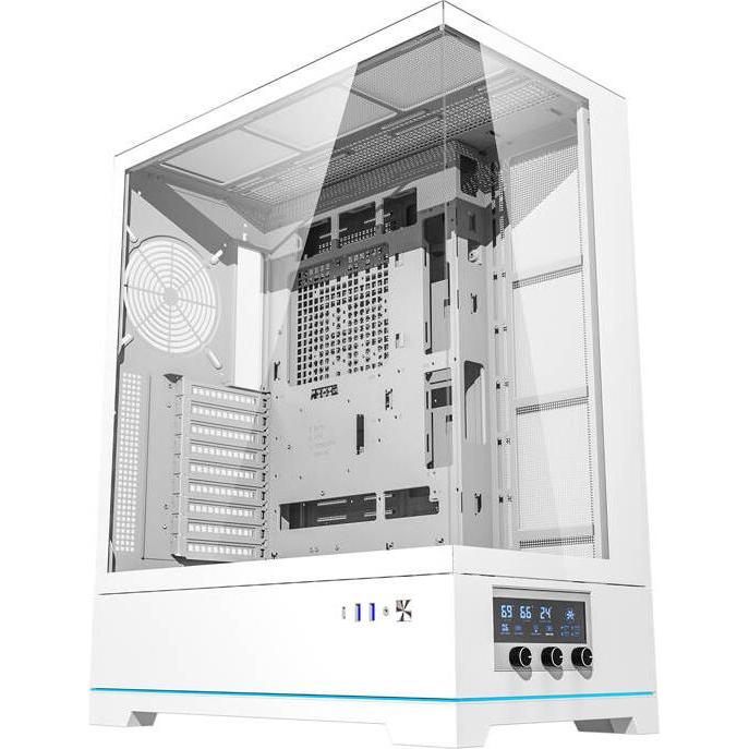 Thumbnail - Darkflash Tech Darkflash DY451L computer case without fans (white) (ITX, ATX, mATX), PC Gehäuse, Weiss
