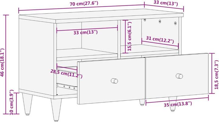 Produktbild VidaXL TV-Schrank (70 x 33 x 46 cm)