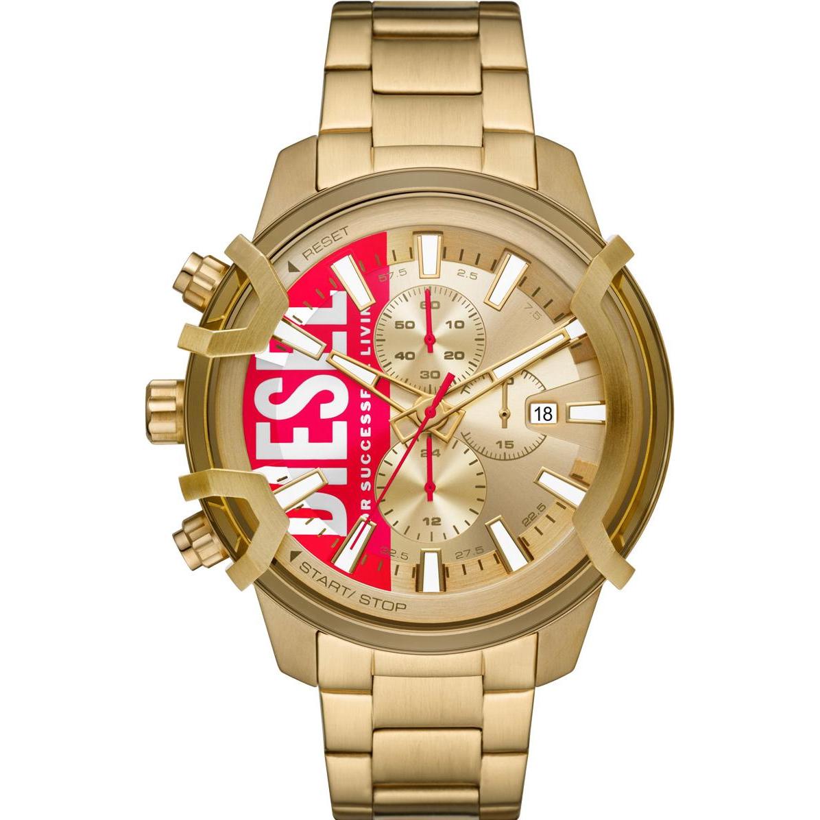 Thumbnail - Diesel, Armbanduhr, Griffed, Gold, (Analoguhr, Chronograph, 48 mm)