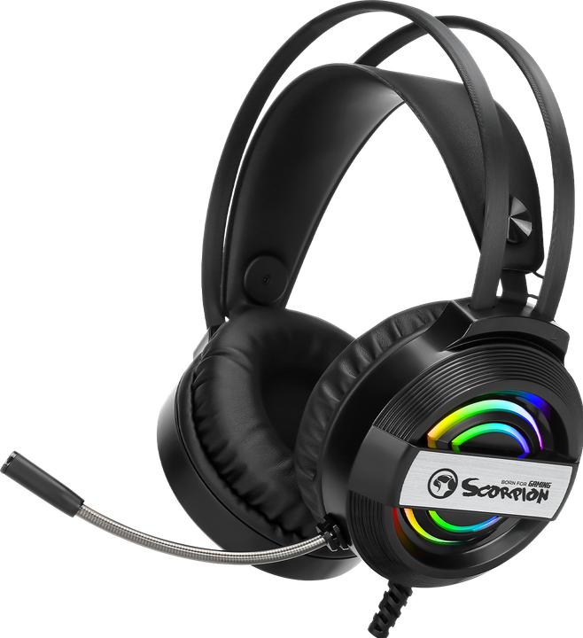Produktbild Marvo gaming headset m/mic. Sort (Kabelgebunden)