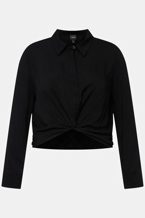 Immagine prodotto Ulla Popken Camicia corta con nodi, collo da camicia e maniche lunghe (60)