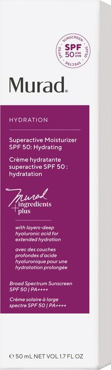 Actual product image Murad Superactive (Sun cream face, SPF 50, 50 ml)