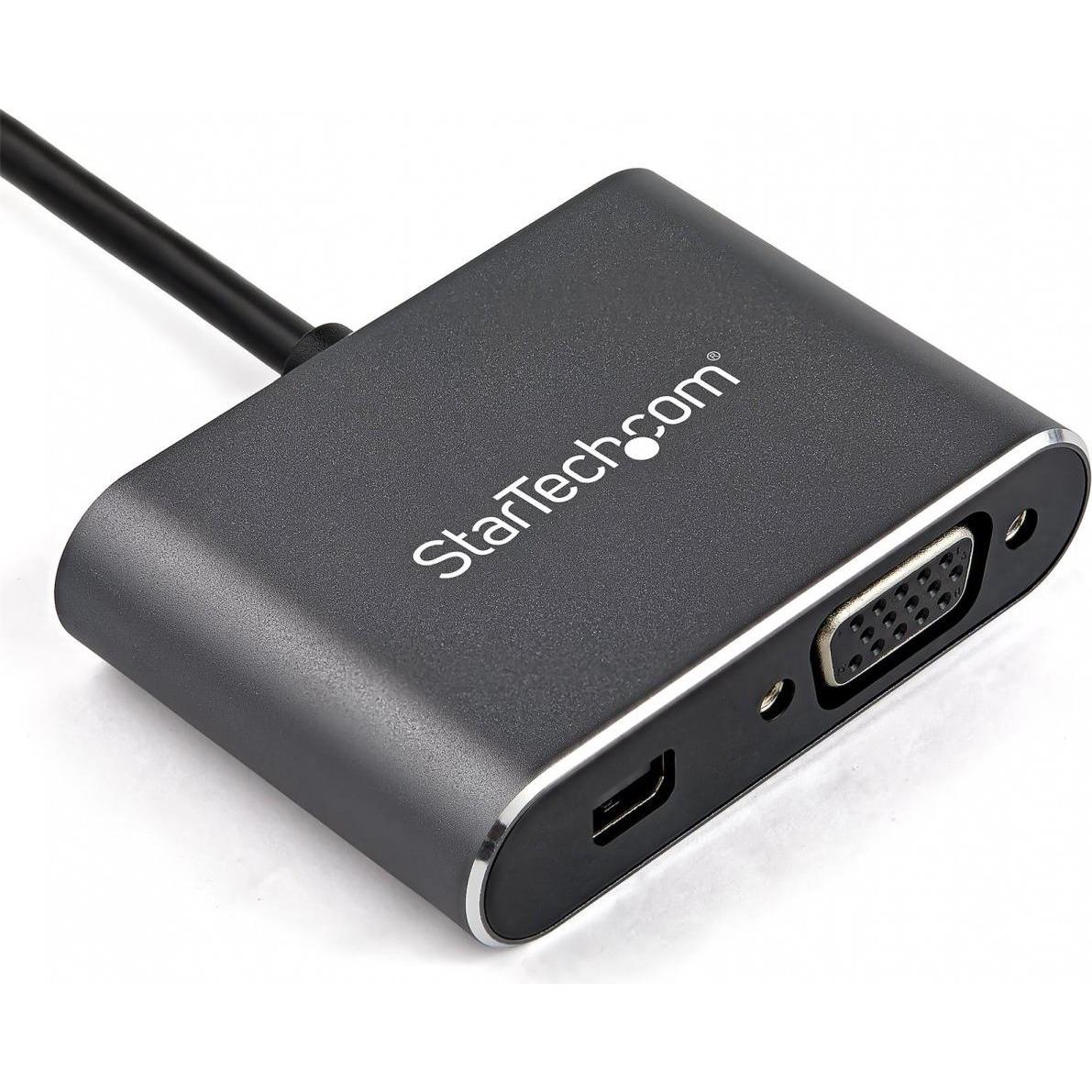 Thumbnail - StarTech USB-C Multiport Adapter - Mini DisplayPort oder VGA (USB Typ-C, 1524 cm), Data + Video Adapter, Grau