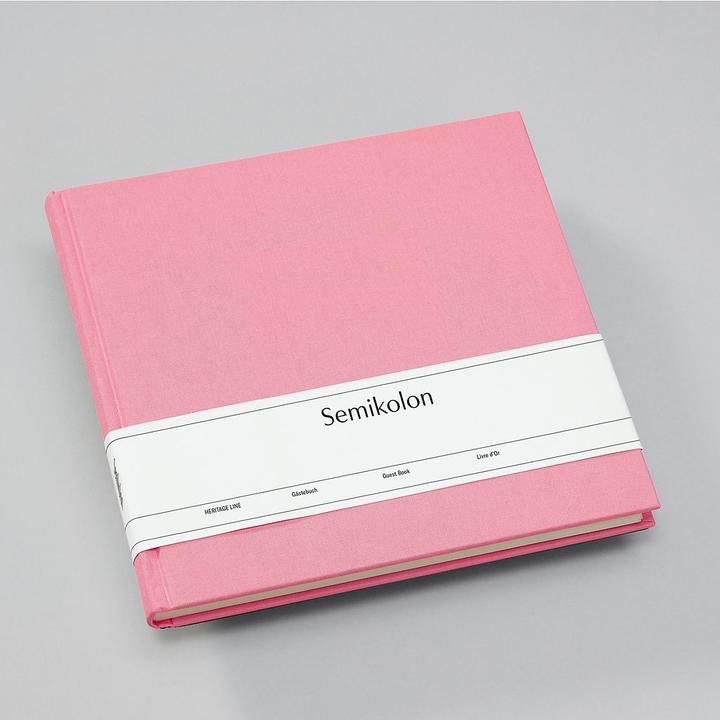 Semikolon Guestbook Flamingo pink (25 x 23 cm)