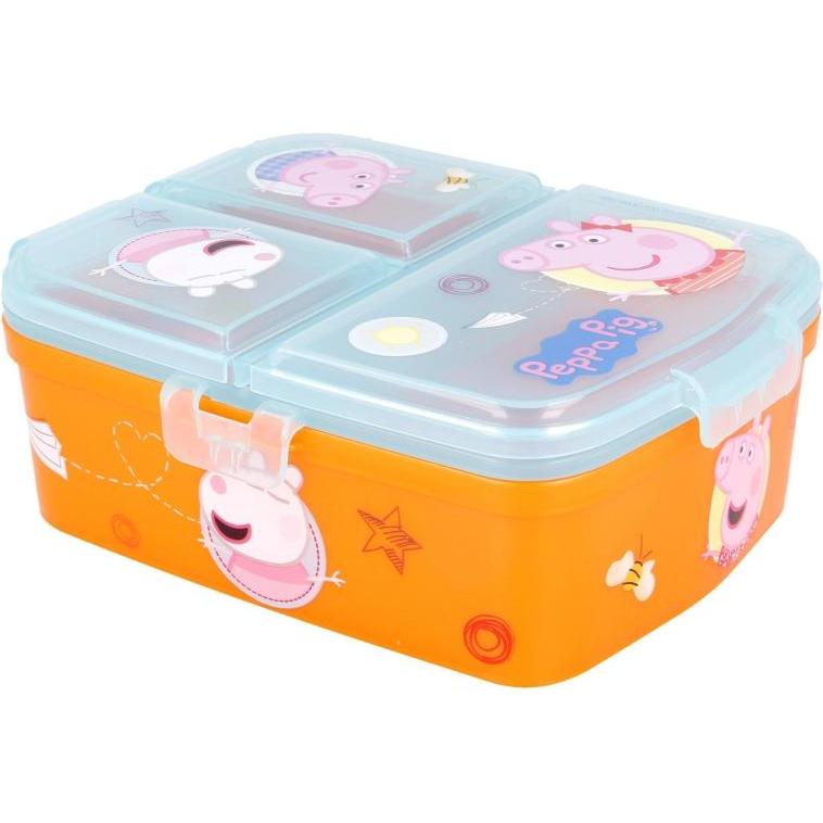 Stor Peppa Pig "FREUNDLICHKEIT ZÄHLT" - Sandwich Box XL, Lunchbox, Mehrfarbig