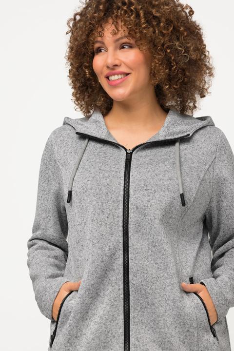 Produktbild Ulla Popken Strickfleece-Jacke, Kapuze, Reissverschlusstaschen (60)
