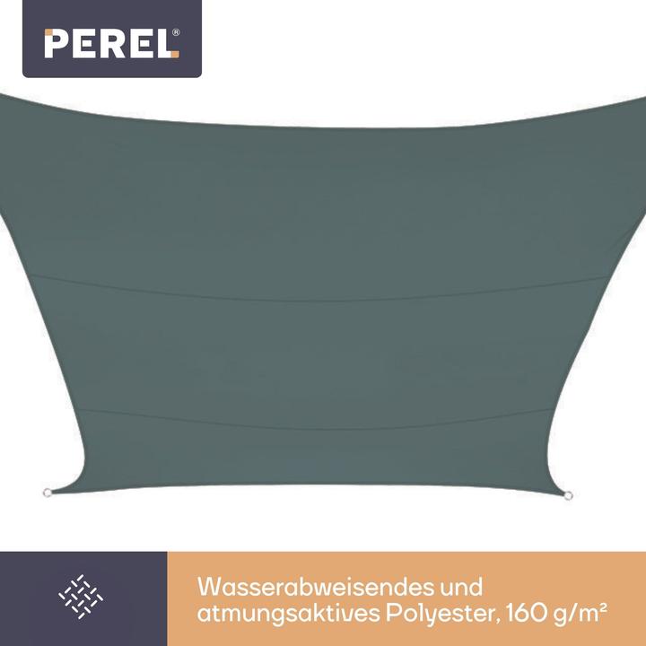 Produktbild Perel SONNENSEGEL - RECHTECKIG - 2 x 3 m - FARBE: GRÜNGRAU (300 x 200 cm)
