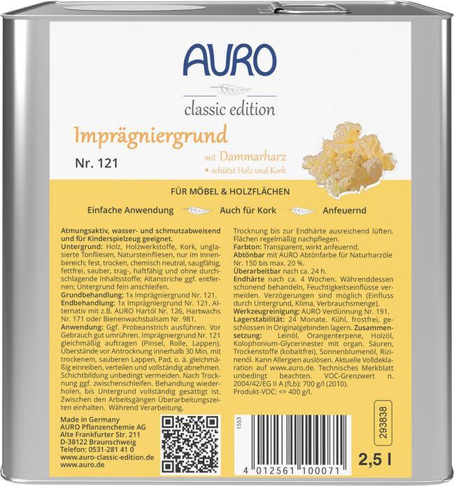 Produktbild AURO Imprägniergrund 121 (Transparent, 2.50 l)