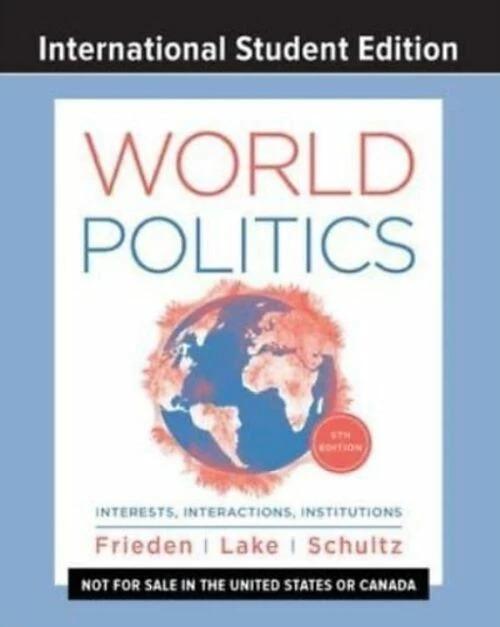 Actual product image World Politics (English, Kenneth A. Schultz, Jeffry A. Frieden, David A. Lake, 2022)