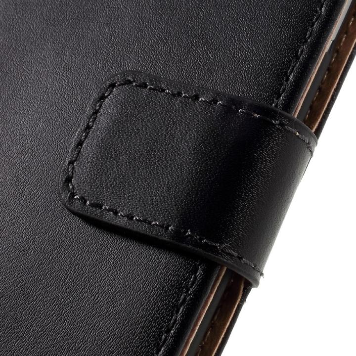 Image du produit Apfelkiste iPhone SE/8/7 Echtleder Flip Cover m. Karten Etui, Schwarz (Apple iPhone 7, Apple iPhone 8, Apple iPhone SE (2ème génération), Apple iPhone SE (3ème génération))