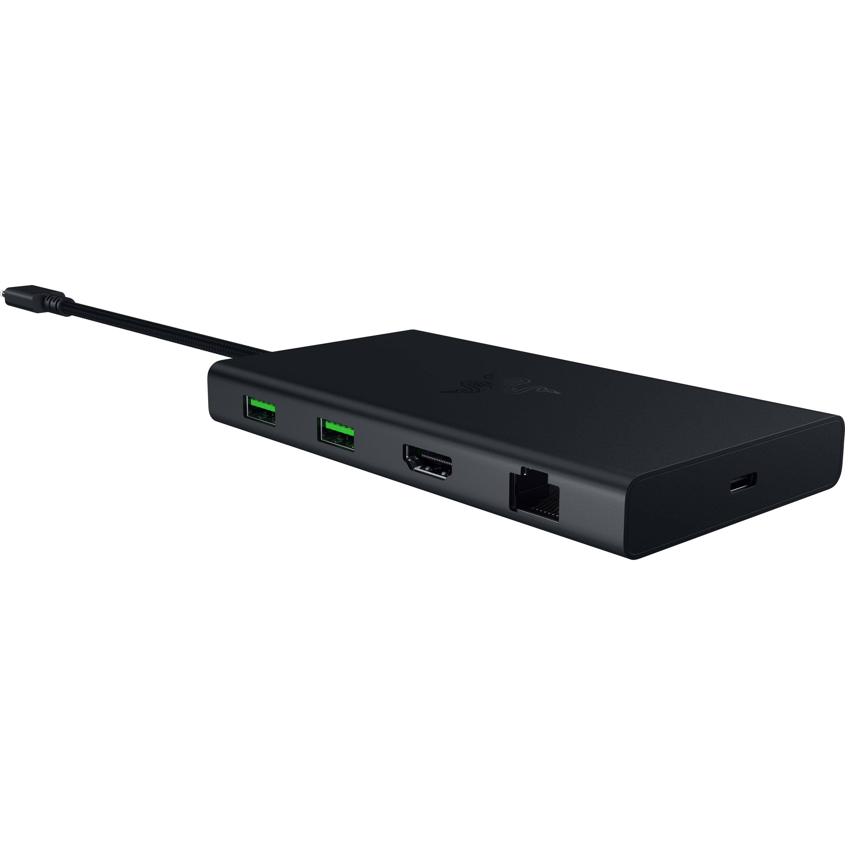 Razer USB-C Dock (USB-C, 11 Ports), Dockingstation + USB Hub, Schwarz