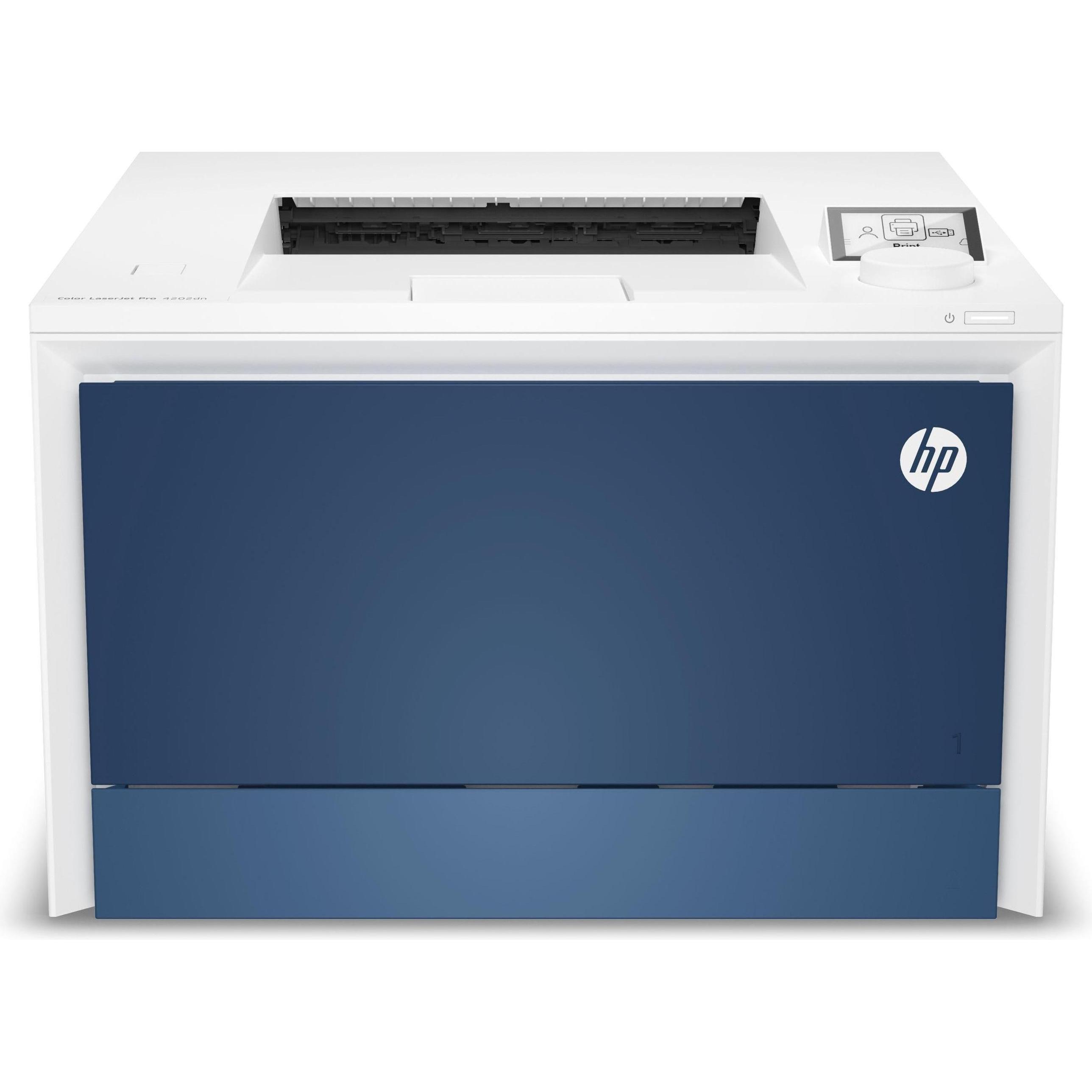 HP Color LaserJet Pro 4202dn (Laser, Farbe), Drucker, Blau, Weiss