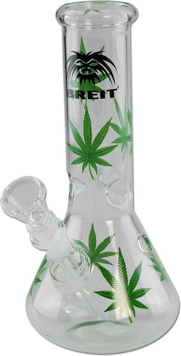 Produktbild Breit Glasbong Hanfblatt