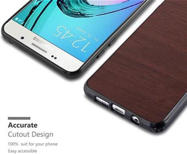 Actual product image Cadorabo TPU Wooden Cover (Samsung Galaxy A3 (2016))