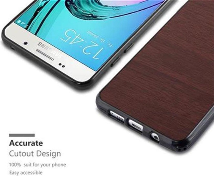 Actual product image Cadorabo TPU Wooden Cover (Samsung Galaxy A3 (2016))