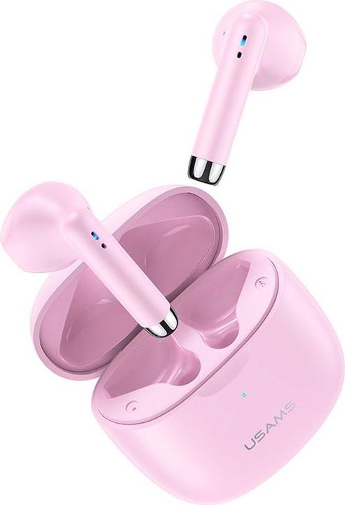 Actual product image Usams Słuchawki Bluetooth 5.0 TWS IA series bezprzewodowe różowy/pink BHUIA04 (US-IA04) (4 h, Wireless)