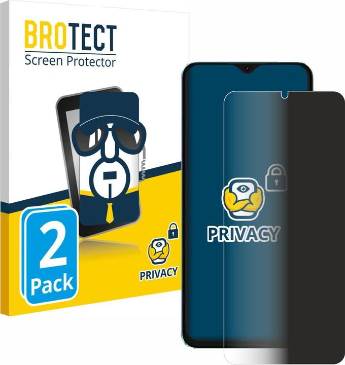Actual product image BROTECT Anti-spy privacy film Blue light protection film (2 Piece, LG Spirit C70)