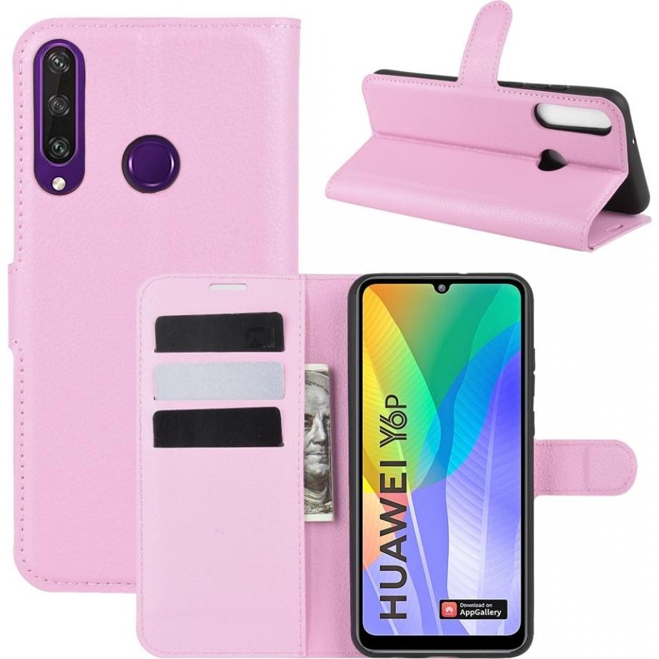 Screenguard Huawei Y6p Leather Guard Lederhülle (Huawei Y6p), Smartphone Hülle, Rosa