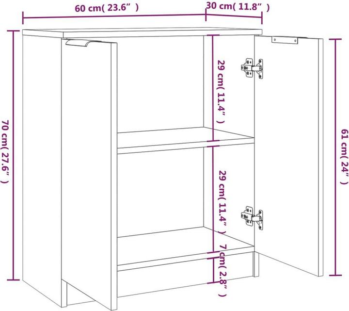 Produktbild vidaXL Sideboard (60 x 30 x 70 cm)