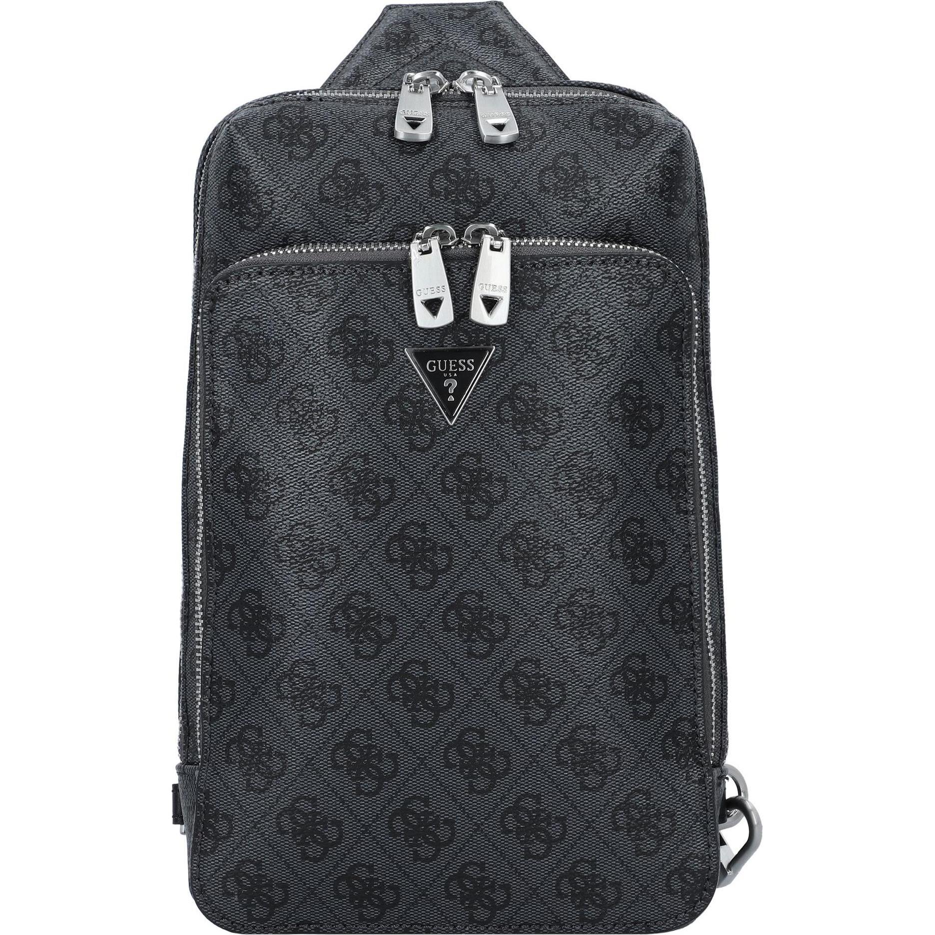 Guess, Handtasche, Milano Umhängetasche 33 cm, Schwarz