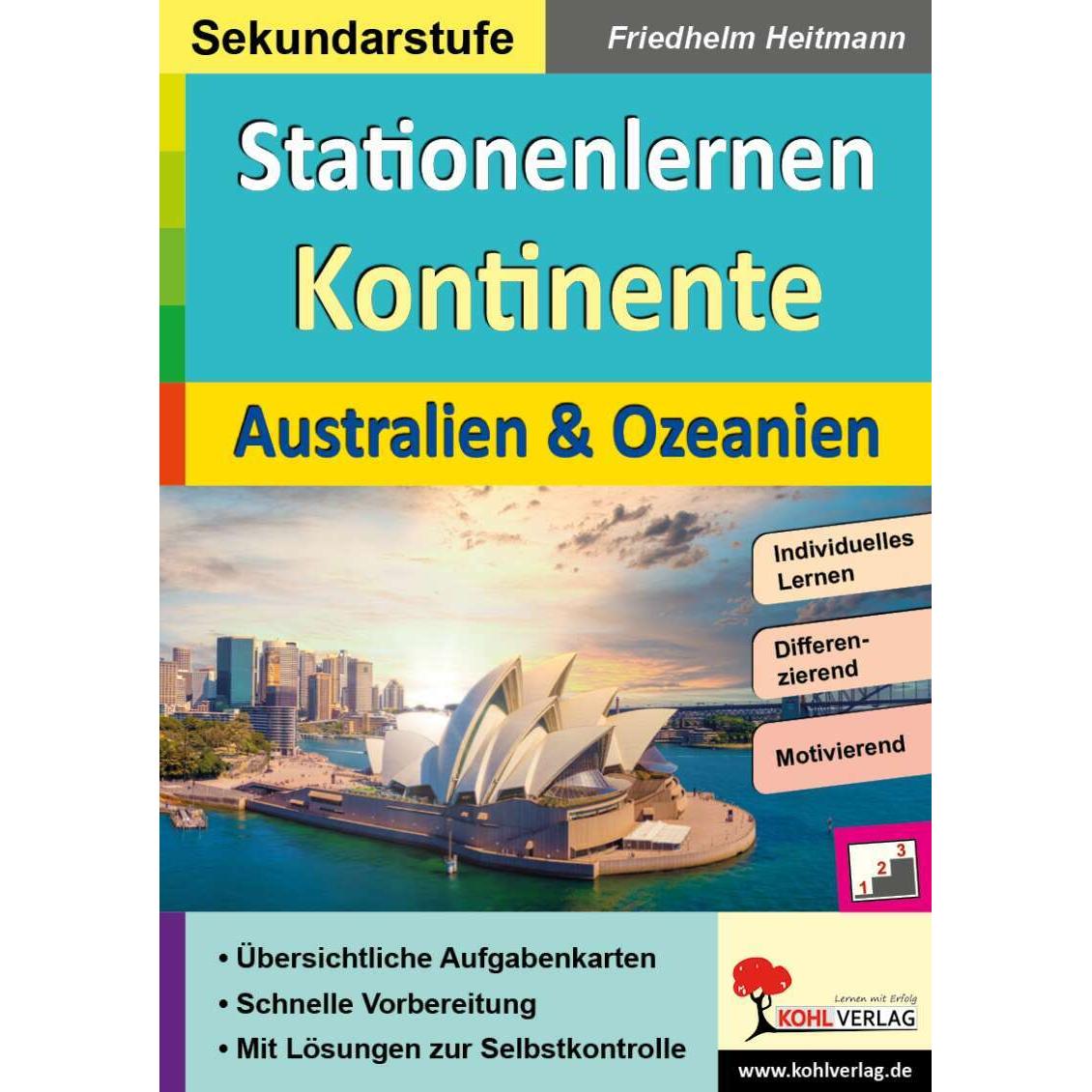 Stationenlernen Kontinente / Australien & Ozeanien, Schulbücher von Friedhelm Heitmann