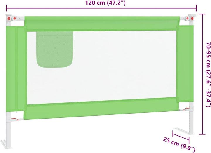 Actual product image vidaXL Bettgitter (120 x 25 x 70 cm)