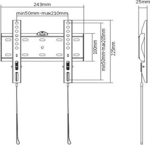 Productafbeelding Gembird TV-TOESTEL ACC MUURBEVESTIGING 23-42"/WM-42F-01 (Muur, 30 kg, 23" - 42")