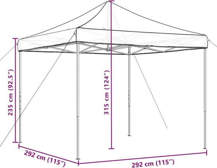 Produktbild vidaXL Partyzelt (292 cm, 292 cm)