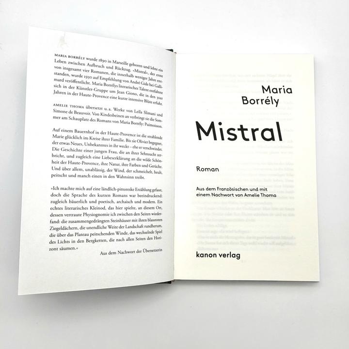 Produktbild Mistral (Deutsch, Maria Borrély, 2023)