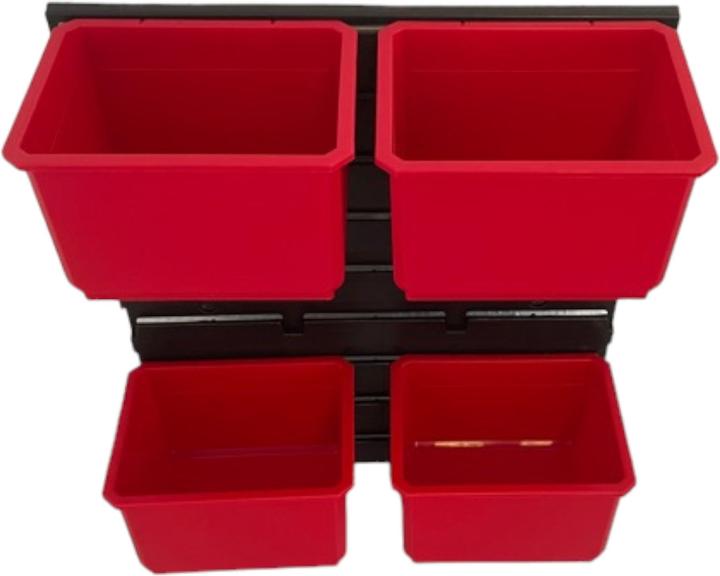 Image du produit Qbrick System Container Set Nr. 1 Paroi d'atelier 39 x 35 cm avec 4 récipients pour System ONE et