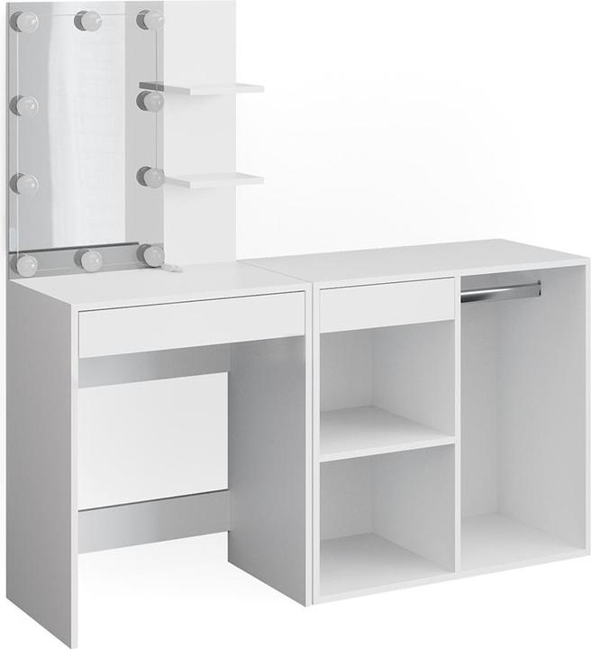 Vicco Isabelle mit LED Beleuchtung und Schrank (140 x 40 x 140 cm)