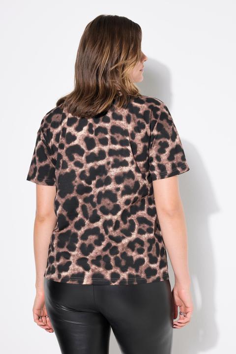 Actual product image Studio Untold Leopard Print Embroidered Tee (42, 44)