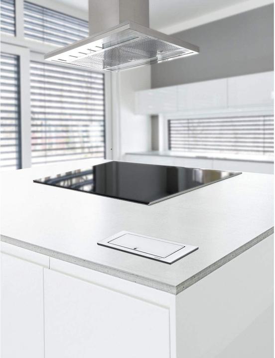 Image du produit Evoline Backflip Prise escamotable 2x avec USB-C Charger, verre blanc mat