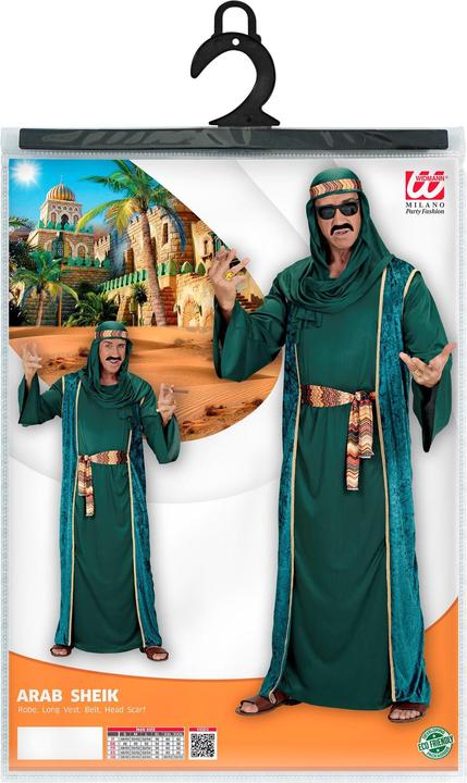 Image du produit Widmann Costume de cheik arabe pour homme vert (L)