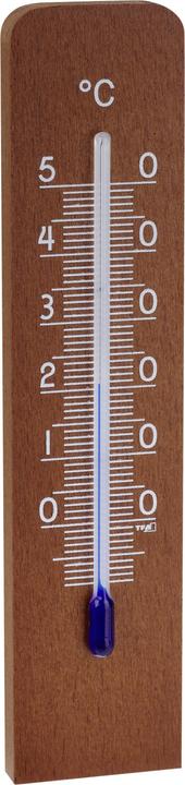 Actual product image TFA 12.1057.03 Analogue internal thermometer solid walnut wood