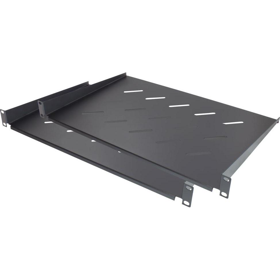 Thumbnail - Good Connections 19" Fachboden, Befestigung vorne, Einbautiefe 300 mm, 2er Set, tiefschwarz (RAL9005), , Serverschrank Z...