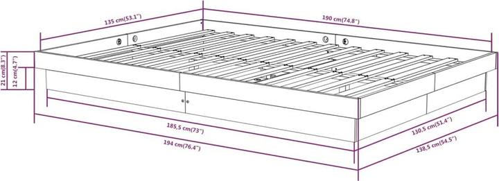 Produktbild vidaXL Ronalda (135 x 190 cm)