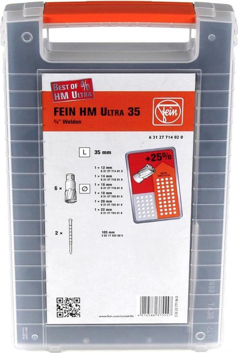 Productafbeelding Fein Kernboorset 63127714020 1 S (14 mm, 12 mm, 22 mm, 18 mm, 20 mm, 16 mm)