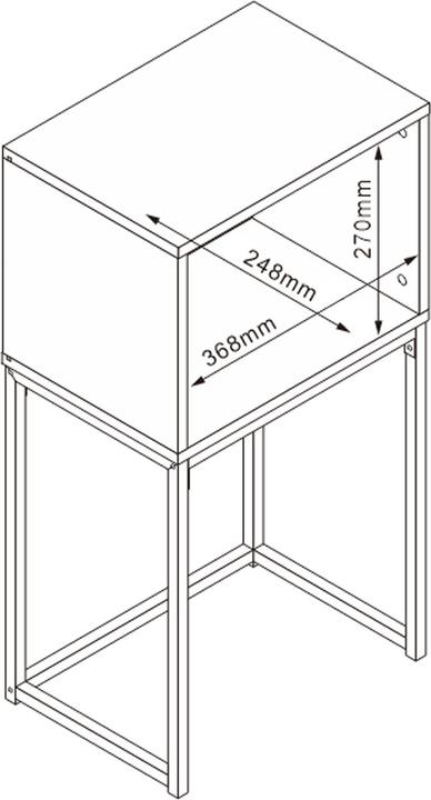 Produktbild HTI-Living Konsolentisch Cedrik 40 cm mit Tür Artisaneiche-Schwarz (40 x 28 x 76.50 cm)
