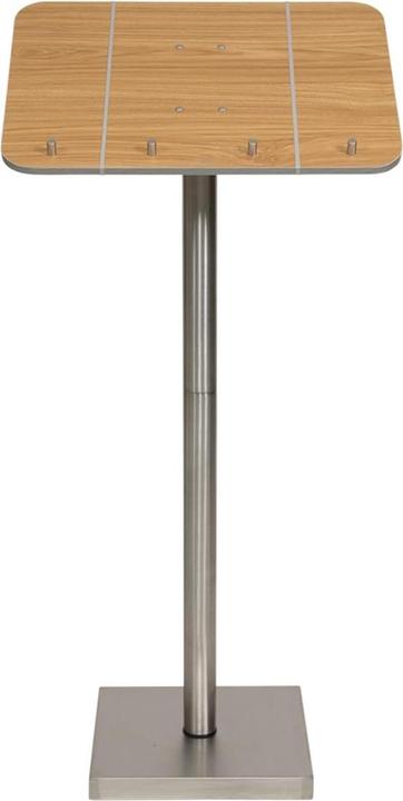 Securit Menu stand, made of wood and stainless steel