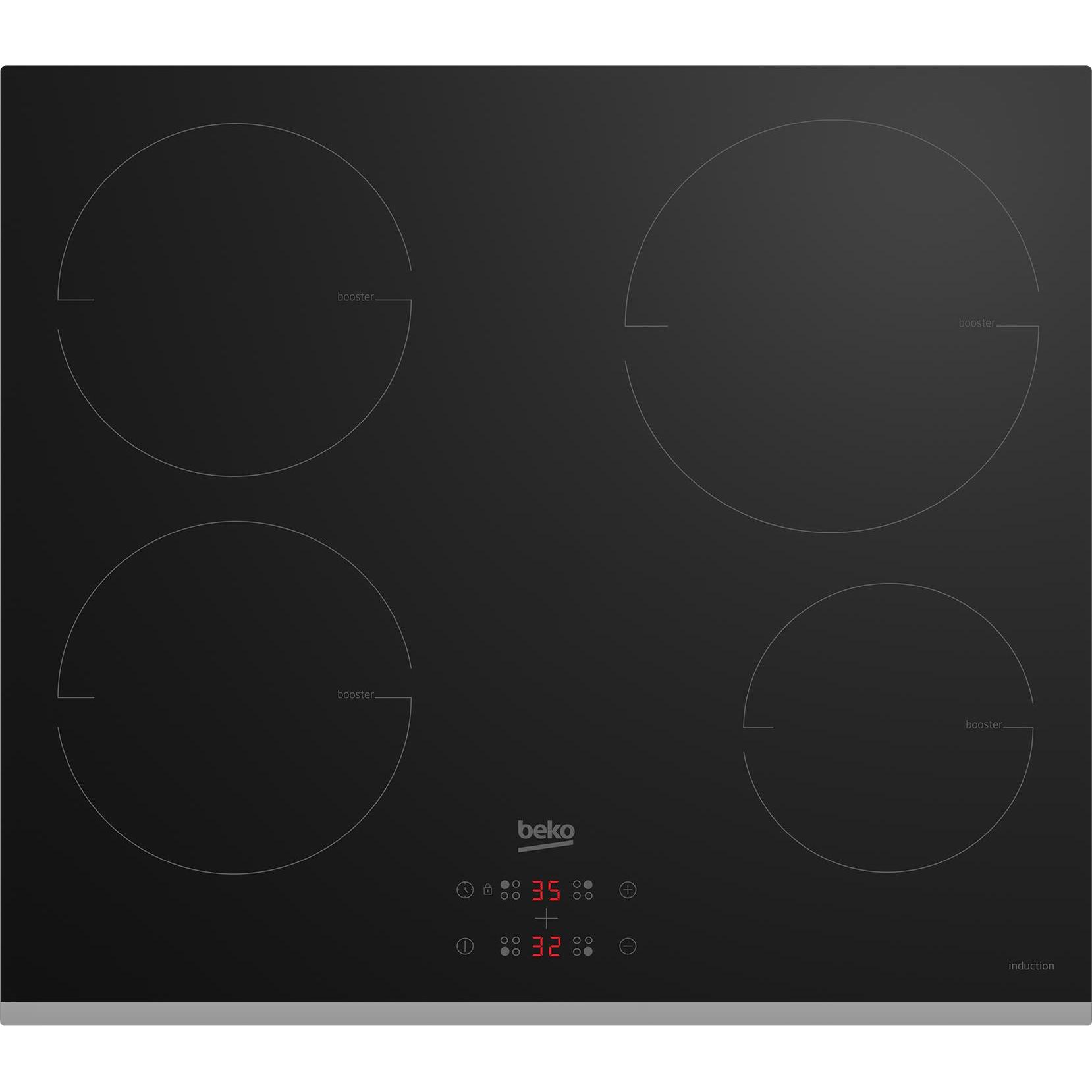 Beko Induction hob HII64402MTX, Kochfeld, Schwarz