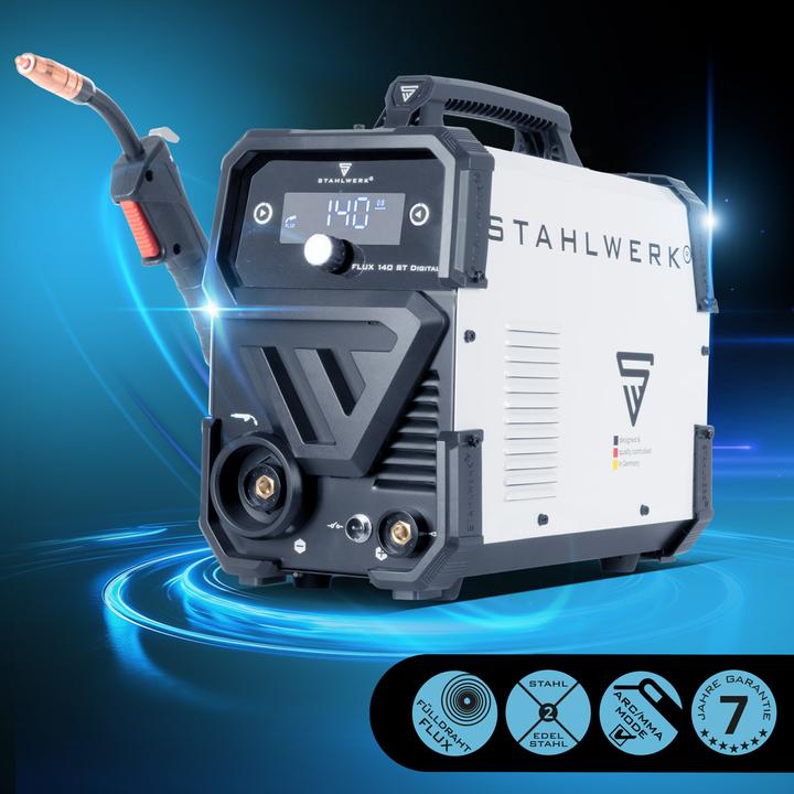 Actual product image Stahlwerk FLUX 140 ST Digital welding machine with 140 A full equipment, Lift-TIG
