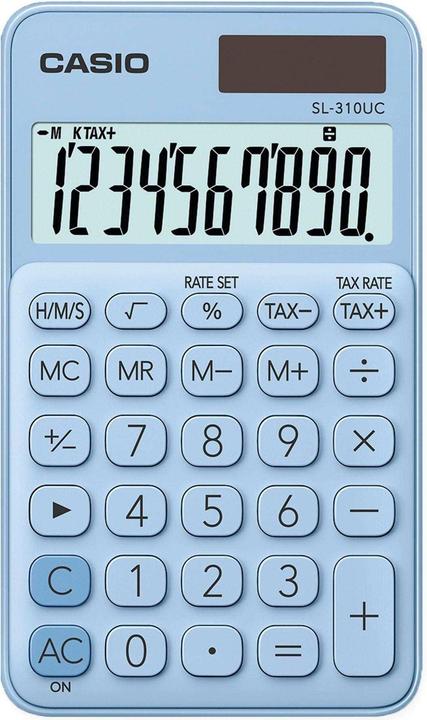 Produktbild Casio Taschenrechner SL310UCLB 10-stellig hellblau (Batterien, Solarzellen)