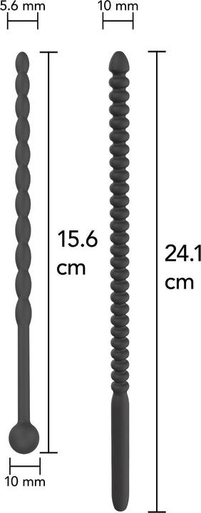 Actual product image Hidden Desire Ribbed Penis Dilator Set 2 pcs